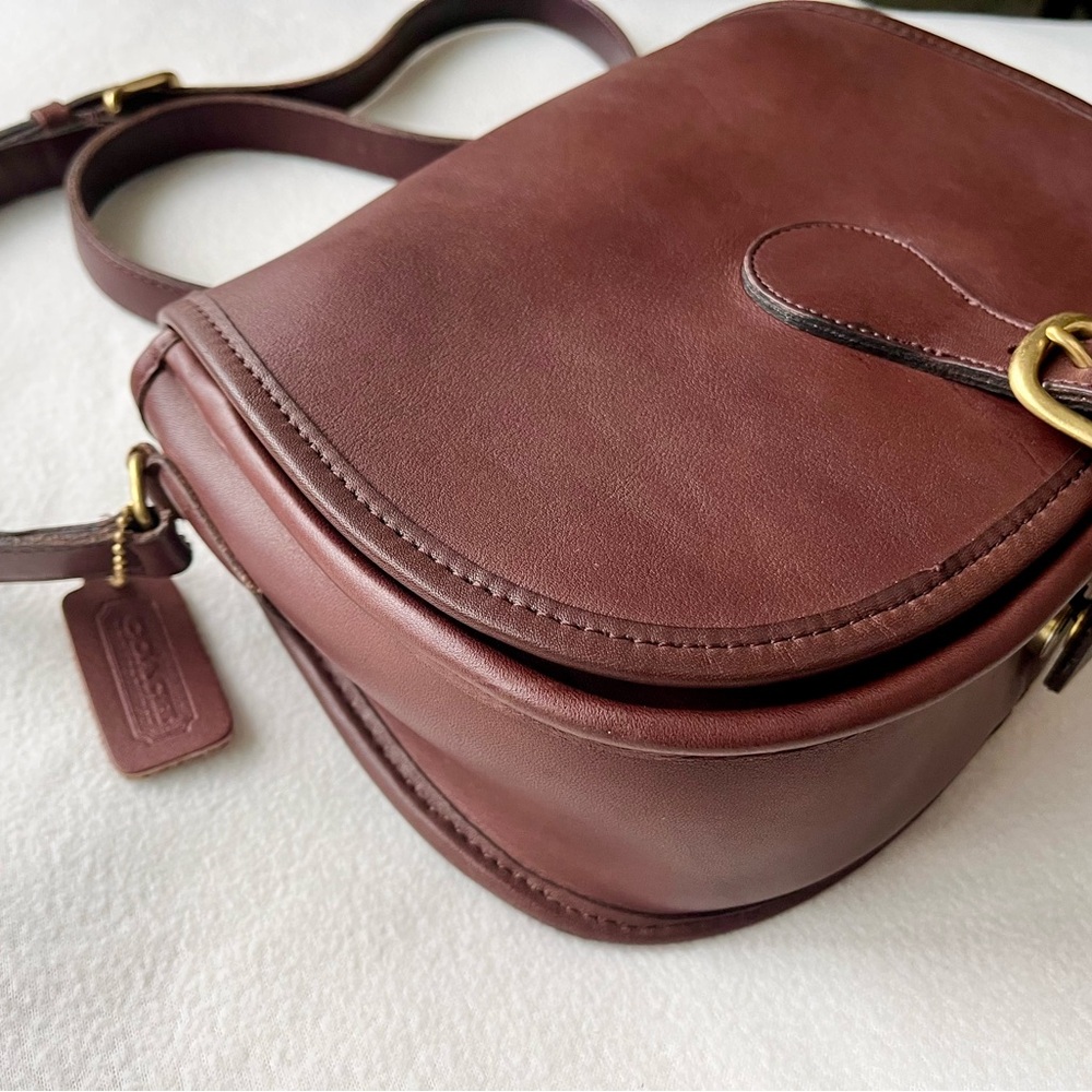 Vintage Coach Saddle Bag – Mahogany – Style 9851 - Picture 13 of 15